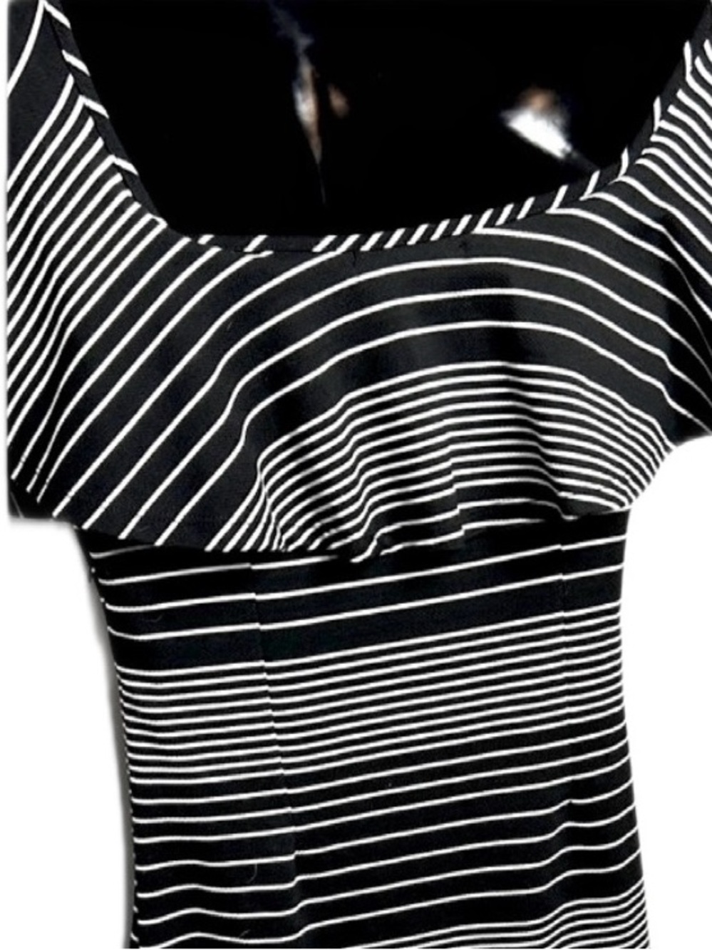 Couture Black and White Midi Dress NWOT - Picture 11 of 12